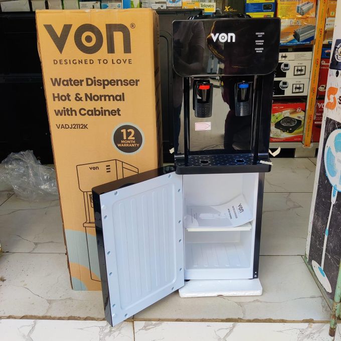 VON HOTPOINT HOT AND NORMAL WATER DISPENSER BLACK WITH CUP CABINET ...