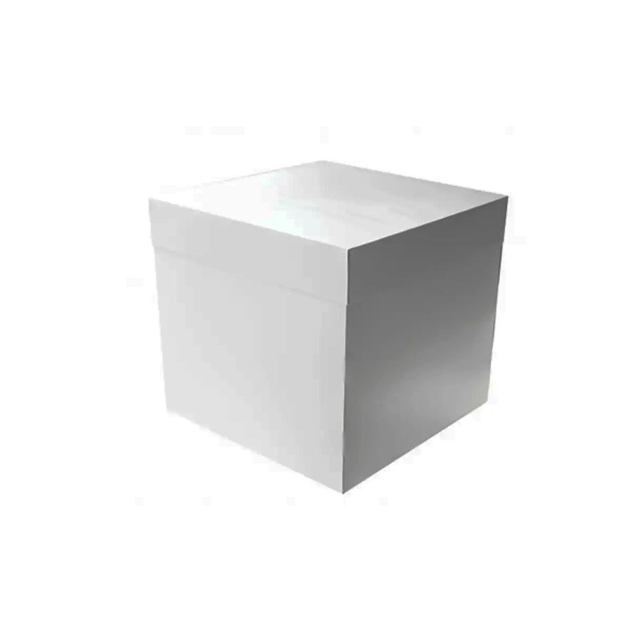 Tall White Cake Box with Lid 1kg – 10 x 10 x 10"