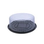Clear Cake Dome Container, Black Base 10"