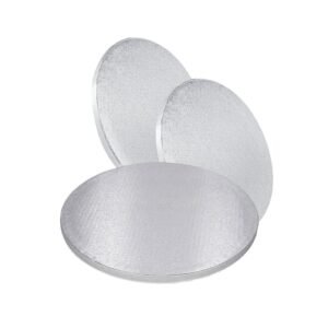 Round Silver Cake Drum 14"