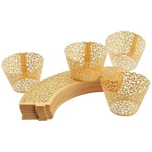 Gold Lace Cupcake Wrappers