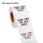 "Thank You for Your Order" Sticker Roll