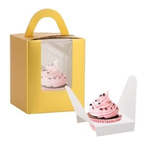 Gold Single Cupcake Box