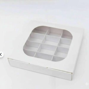 White 12-Hole Chocolate Box