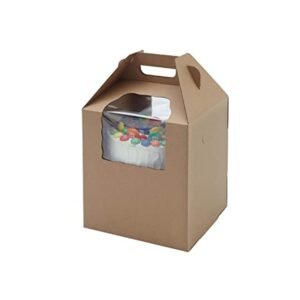 Tall Kraft Window Cake Box 3kg – 14 x 14 x 16"