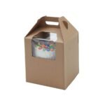 Tall Kraft Window Cake Box 1kg – 10 x 10 x 12"
